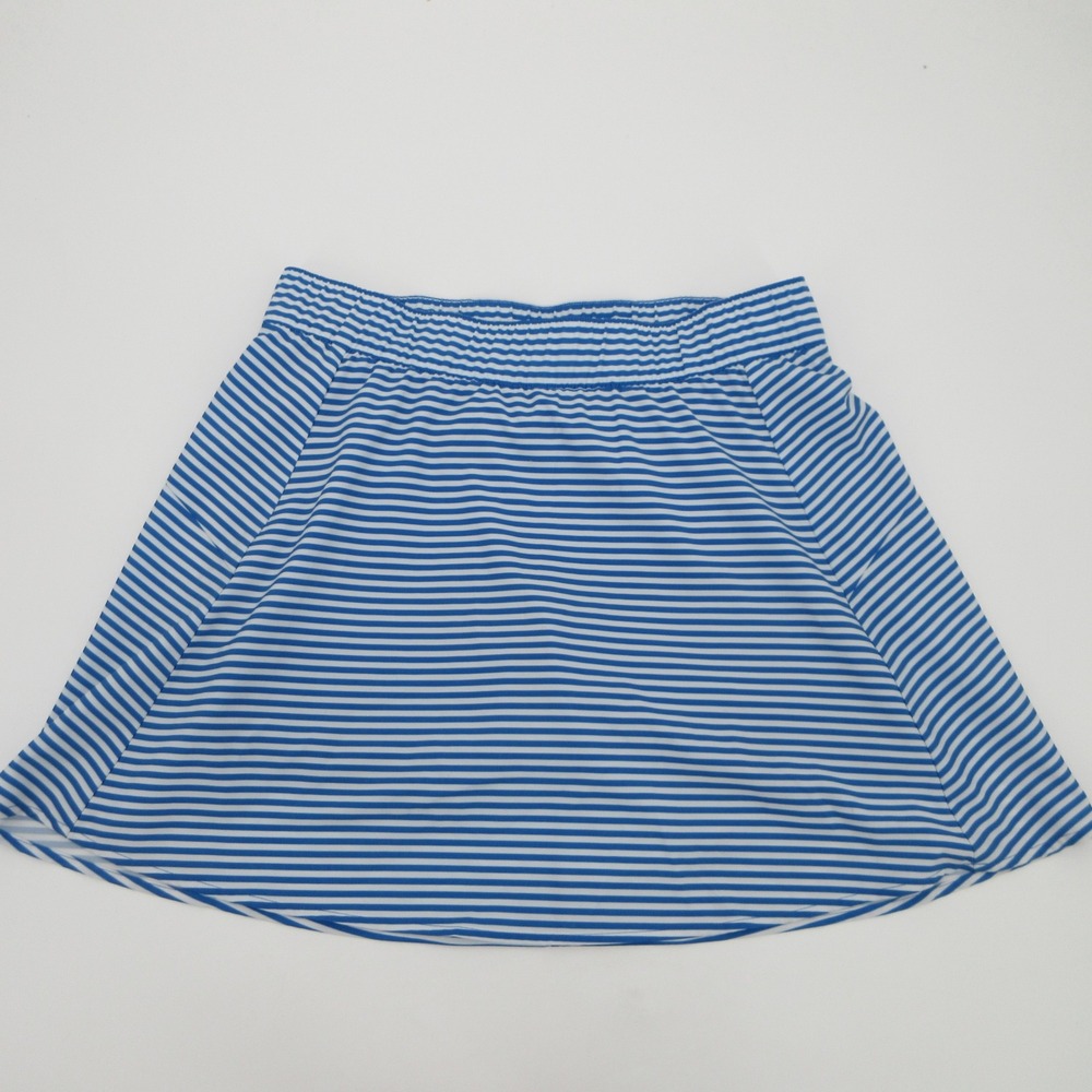 T by Talbots Blue White Striped Active Skort Size M Elastic Waist Tennis Golf